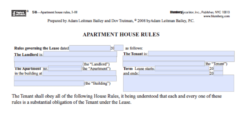 Blumberg Form 58: Apartment House Rules, Florida Preview Image