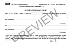 Blumberg Form 3210: Office License Agreement Preview Image