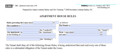 Blumberg Form 58: Apartment House Rules, Pennsylvania Preview Image