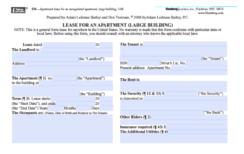Blumberg Form 59: Lease for an Apartment, Large Building, New York Preview Image