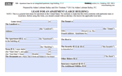 Blumberg Form 59: Lease for an Apartment Large Building Florida preview image