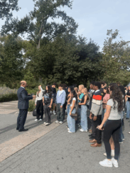Adam Leitman Bailey Giving a 9/11 History Walking Tour to High School Students