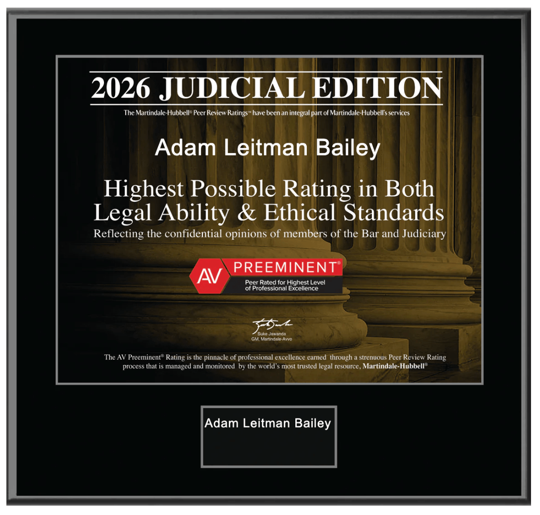 Adam Leitman Bailey 2026 Judicial Edition AV Preeminent Award